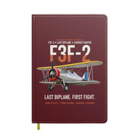 Thumbnail for F3F-2 Last Biplane First Fight design on dark red notebook