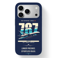 Thumbnail for Boeing 787-10 Dreamliner design on navy blue magsafe iphone case