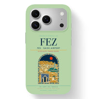 Thumbnail for Fez Airport (FEZ) design on light green iPhone 17 Pro MagSafe case