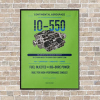 Thumbnail for IO-550 vertical canvas print - framed - light green background