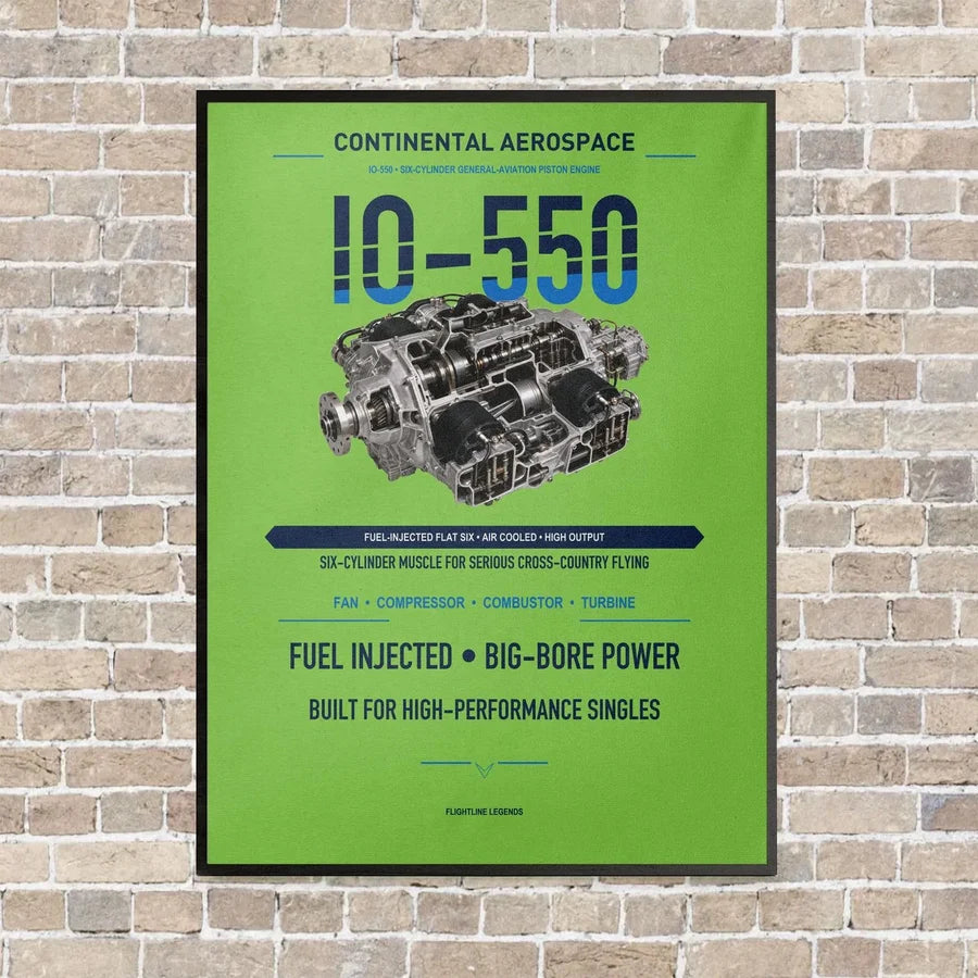 IO-550 vertical canvas print - framed - light green background