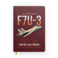 Thumbnail for F7U-3 Cutlass design on dark red notebook