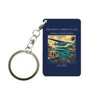 Thumbnail for VINTAGE G4410 - The Reef Garden Glass - Designed Key Chain design on navyblue