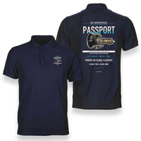 Thumbnail for PASSPORT design on navy blue polo