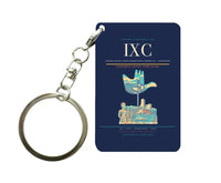 Thumbnail for Shaheed Bhagat Singh International Airport IXC — Chandigarh Key Chain design on navy blue key chain
