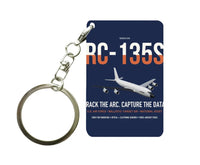 Thumbnail for RC-135S Cobra Ball design on navy blue designed key chain, double-side print