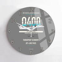 Thumbnail for De Havilland Dash 8-400 design on gray no frame wall clock