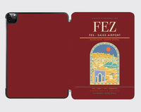 Thumbnail for Fes (FEZ) design on dark red ipad tablet case