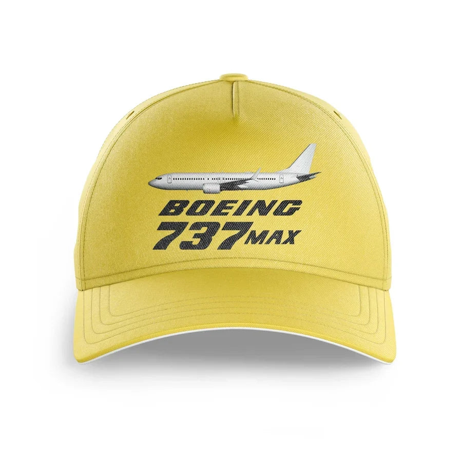 The Boeing 737Max printed hat - yellow