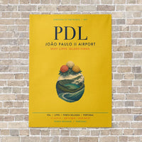Thumbnail for João Paulo II Airport PDL vertical canvas print - no frame - yellow background
