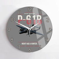 Thumbnail for P-61B Black Widow design on gray no frame wall clock