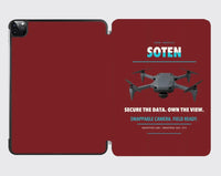 Thumbnail for ACSL SOTEN design on dark red ipad tablet case