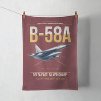 Thumbnail for B-58A Hustler design on dark red towel