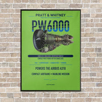 Thumbnail for PW6000 vertical canvas print - framed - light green background