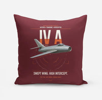 Thumbnail for Dassault Mystère IV A design on dark red pillow