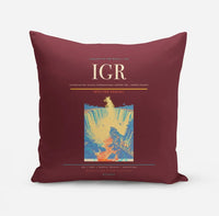 Thumbnail for Cataratas del Iguazu International Airport (IGR) design on dark red pillow
