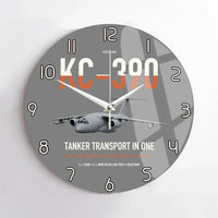 Thumbnail for Embraer KC-390 Millennium design on gray no frame wall clock