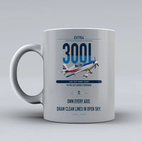 Thumbnail for Extra 300L design on light gray ceramic mug, double-side print