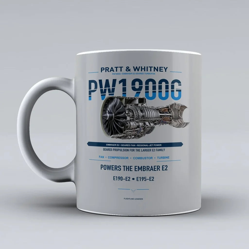 Mug design on light gray pw1900g