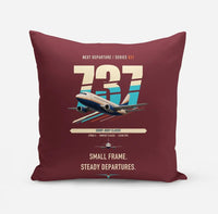 Thumbnail for Boeing 737-500 Classic design on dark red pillow