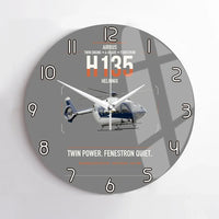 Thumbnail for Airbus H135 design on gray no frame wall clock