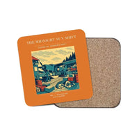 Thumbnail for The Midnight Sun Shift - Designed Coasters design on orange 1-piece