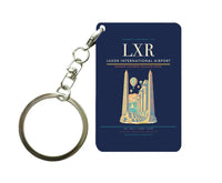 Thumbnail for Luxor International Airport LXR Key Chain design on navy blue key chain
