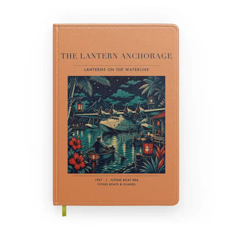 VINTAGE G4187 - The Lantern Anchorage - Designed Notebooks design on orange