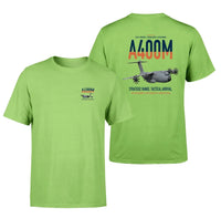 Thumbnail for Airbus A400M Atlas design on light green t-shirt, double-side print