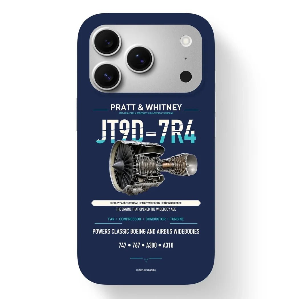 JT9D-7R4 Case design on navy blue iphone case
