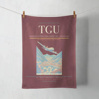 Thumbnail for Toncontín International Airport (TGU) design on dark red towel