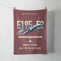 Thumbnail for Embraer E195-E2 design on dark red towel