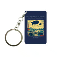 Thumbnail for VINTAGE G4521 - The Barrage Balloon Morning - Designed Key Chain design on navyblue