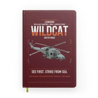 Thumbnail for Leonardo AW159 Wildcat HMA2 design on dark red notebook