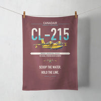 Thumbnail for Canadair CL-215 design on dark red towel