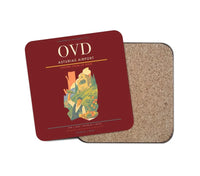 Thumbnail for Asturias Airport (OVD) design on dark red 1 piece coaster