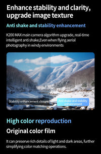 Thumbnail for K200 Brushless Drone: Screen Remote, Optical Flow Positioning & Colorful LED Full-Protection Quadcopter - view 16