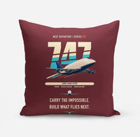 Thumbnail for Boeing 747-400 Dreamlifter design on dark red pillow
