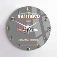 Thumbnail for Leonardo AW109SP GrandNew design on gray no frame wall clock