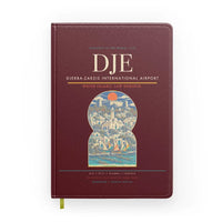 Thumbnail for Djerba-Zarzis International Airport (DJE) design on dark red notebook