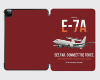 Thumbnail for E-7A Wedgetail design on dark red ipad tablet case