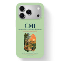 Thumbnail for Champaign/Urbana Airport (CMI) design on light green iPhone 17 Pro MagSafe case