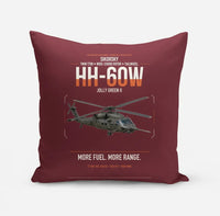 Thumbnail for Sikorsky HH-60W Jolly Green II design on dark red pillow