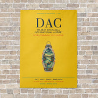 Thumbnail for Hazrat Shahjalal International Airport Dhaka DAC vertical canvas print - no frame - yellow background
