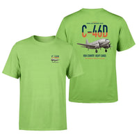Thumbnail for C-46D Commando design on light green double-side t-shirt, double-side print