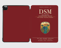 Thumbnail for Des Moines International Airport (DSM) design on dark red ipad tablet case