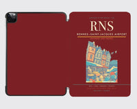 Thumbnail for Rennes–Saint-Jacques Airport (RNS) design on dark red ipad tablet case