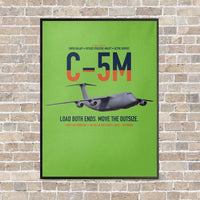 Thumbnail for C-5M Super Galaxy vertical canvas print - framed - light green background