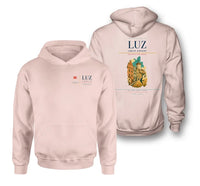 Thumbnail for Lublin Airport (LUZ) design on pink double-side hoodie