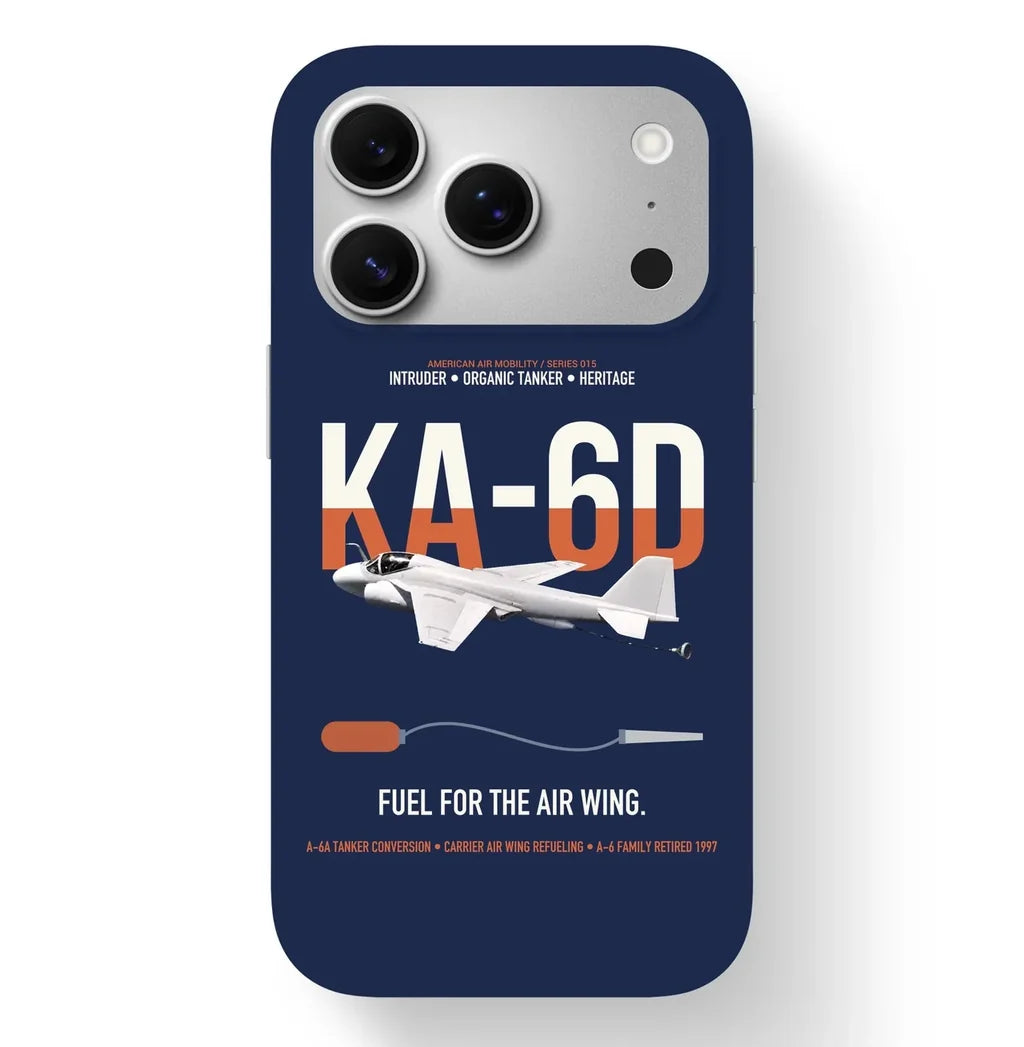 KA-6D Intruder design on navy blue magsafe iphone case, for iPhone 17 Pro